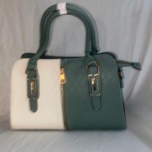 Half green half white bag
